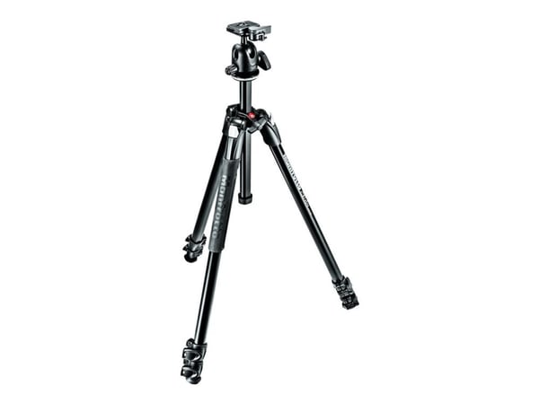 Manfrotto 290 Series MK290XTA3-BH - Tripod - med Manfrotto 496RC2 Compact Ball Head