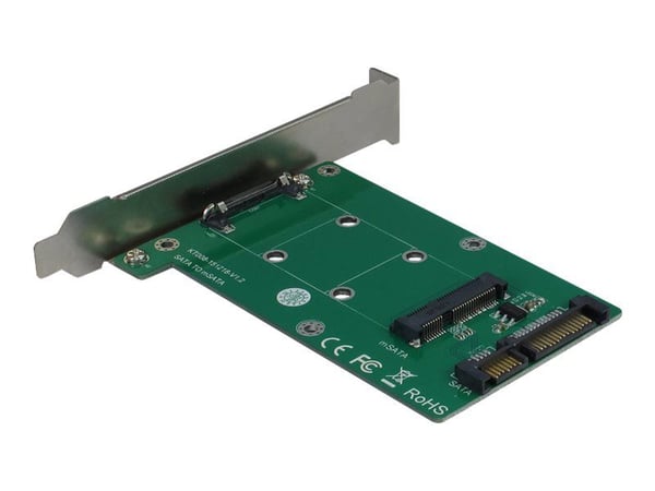 Inter-Tech-kantajakortti KT008A PCI SATA -> mSATA vähittäismyyntiin