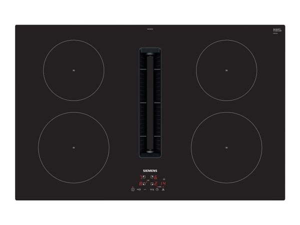 Siemens iQ300 EH811BE15E - Induksjonskomfyrtopp - 4 plater - Nisje - bredde: 75 cm - dybde: 49 cm - Klasse B - uten ramme - svart med fallvinduttre...