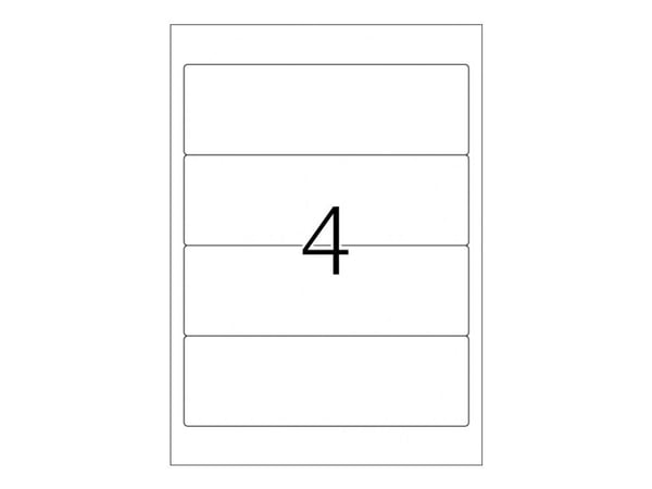 HERMA Special - Papir - matt - permanent selv-adhesiv - perforert - grønn - 192 x 61 mm 80 etikett(er) (20 ark x 4) opake arkivmappeetiketter