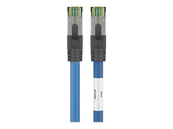 goobay - Koblingskabel - RJ-45 (hann) til RJ-45 (hann) - 2 m - SFTP, PiMF - CAT 8.1 - formstøpt - blå