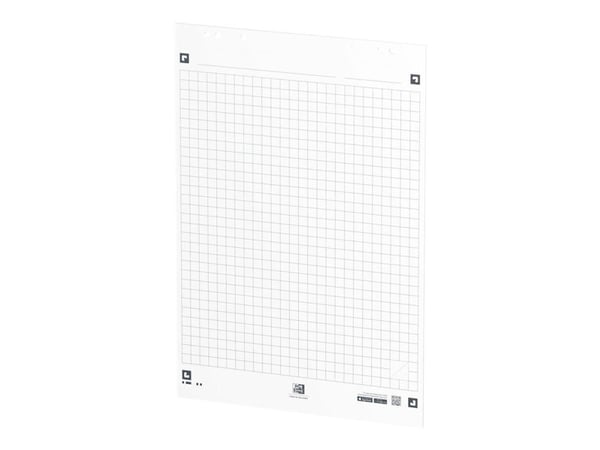 Oxford SmartChart - Arktavlepapir - 650 x 980 mm - 20 ark - hvit - rutet - 6 hull