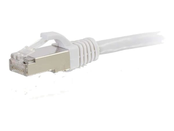 C2G Cat6a Booted Shielded (STP) Network Patch Cable - Koblingskabel - RJ-45 (hann) til RJ-45 (hann) - 30 cm - STP - CAT 6a - formstøpt, uten hindri...