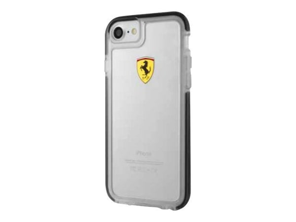 Hurtel Ferrari Hardcase FEGLHCP7BK iPhone 7/8 SE 2020 / SE 2022 stöttåligt transparent svart
