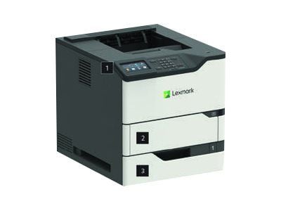 Lexmark M5255 - Skriver - S/H - Dupleks - laser - A4/Legal - 1200 x 1200 dpi - inntil 52 spm - kapasitet: 650 ark - USB 2.0, Gigabit LAN, USB 2.0 vert