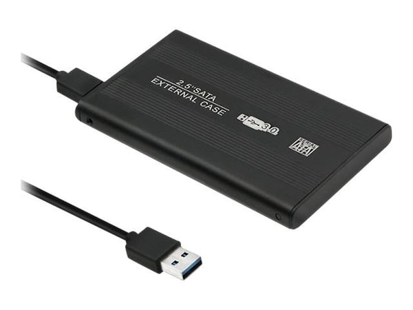 Qoltec - Lagringspakke - 2,5" - SATA 6Gb/s - USB 3.0 - svart
