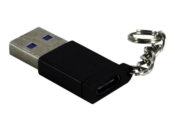 Inter-Tech 88885460, USB Type C, USB Type A, Musta