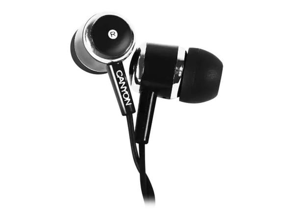 Canyon CNE-CEPM01B - Ørepropper med mikrofon - i øret - kablet - 3,5 mm jakk - svart