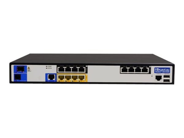 AudioCodes Mediant 800B MSBR - Ruter - DSL-modem 1GbE - VoIP-telefonadapter - rackmonterbar