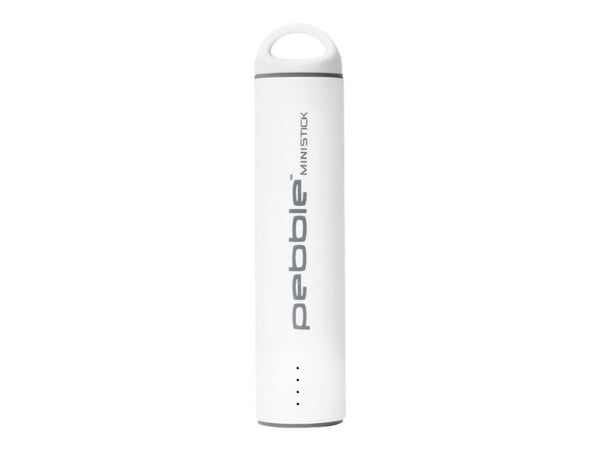 Veho Pebble Ministick - Strømbank - 2200 mAh - 1 A (USB) - på kabel: Micro-USB - hvit