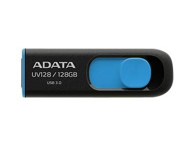 ADATA DashDrive UV128 - USB flash-enhet - 128 GB - USB 3.0 - svart, blå