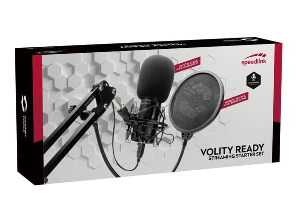 SPEEDLINK SL-800010-BK VOLITY READY Streaming Starter Set - Mikrofon - USB - svart