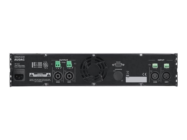 Audac SMA500 - Vahvistin - 2 x 500 Watt - musta
