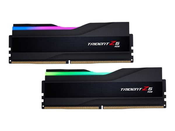 G.Skill Trident Z5 RGB - DDR5 - sett - 48 GB: 2 x 24 GB - DIMM 288-pin - 8400 MHz / PC5-67200 - CL40 - 1.4 V - ikke-bufret - on-die ECC - matt svart