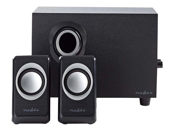 Nedis - Høyttalersystem - for PC - 2,1 kanaler - 16 watt (Total) - svart