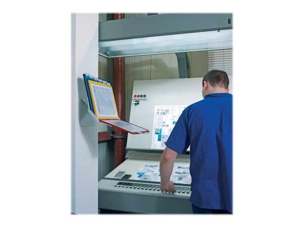 DURABLE VARIO PRO - Displaypanelsystem - veggmonterbar, stasjonær - 10 rom - for A4 - svart, gul, rød, grønn, mørk blå