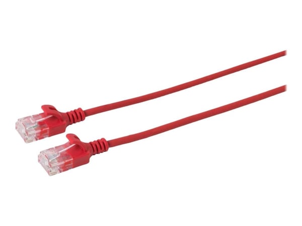 MicroConnect - Verkkokaapeli - RJ-45 (uros) - RJ-45 (uros) - 1 m - 3,6 mm - UTP - CAT 6a - halogeeniton, solmuvapaa, säikeistetty - punainen