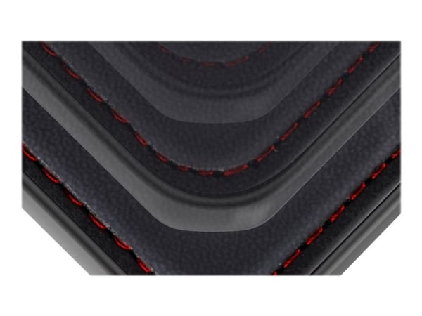 ITSKINS HYBRID // FOLIO - Lommebok for mobiltelefon - helnarvet lær - svart, rød - 6.5" - for Apple iPhone XS Max