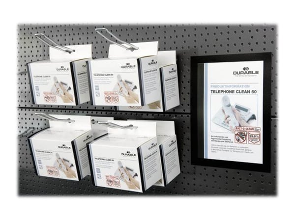 DURABLE DURAFRAME MAGNETIC - Dokumentholder - for A5 - magnetisk - svart (en pakke 5)