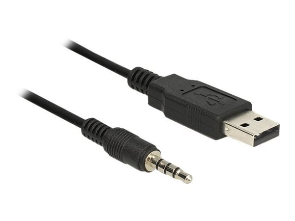 DeLOCK 1.8m USB2.0-A/3.5mm, 3.5mm, Uros, USB A-tyyppi, Uros, 1,8 m, Musta