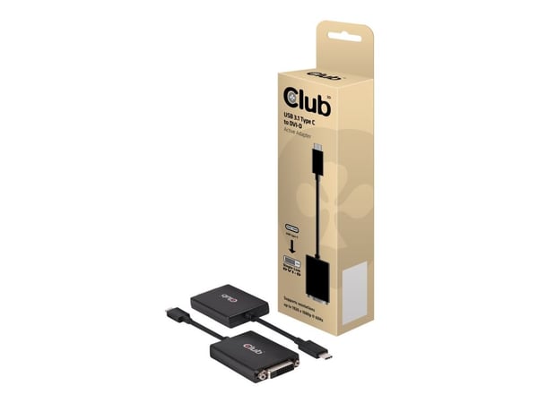 Club 3D Active Adapter - Ekstern videoadapter - USB 3.1 - DVI