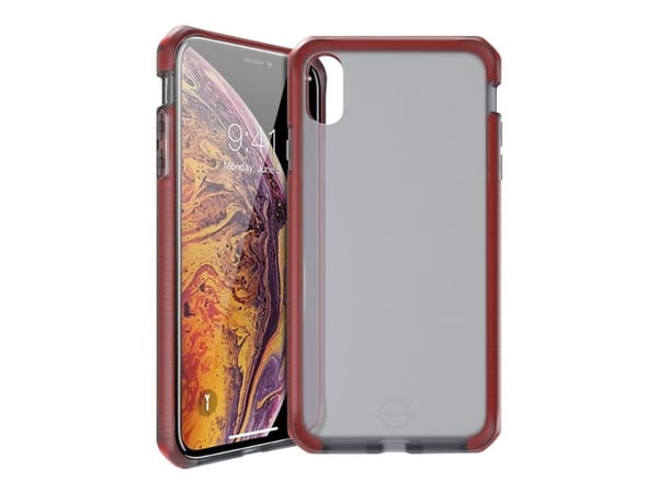 ITSKINS Supreme // Frost - Baksidedeksel for mobiltelefon - termoplast-polyuretan (TPU) - svart, rød - 6.5" - for Apple iPhone XS Max