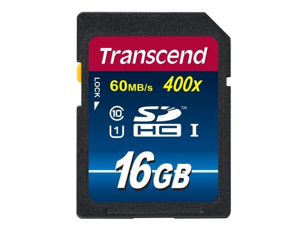 Transcend Premium - Flashminnekort - 16 GB - UHS Class 1 / Class10 - 400x - SDHC UHS-I