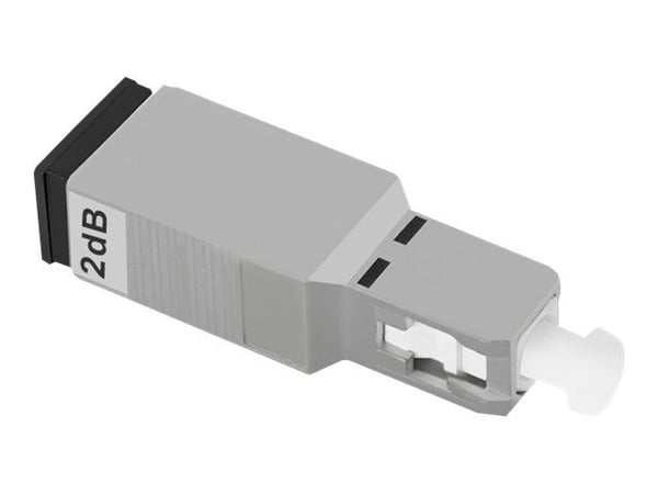 Qoltec - Dämpare för nätverk - SC/UPC enkelläge (hane) till SC/UPC enkelläge (hona) - fiberoptisk - 2 dB
