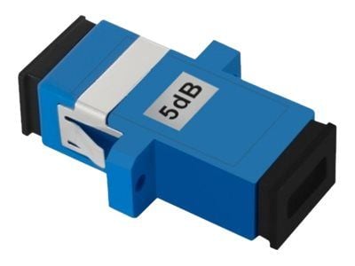 Qoltec - Dämpare för nätverk - SC/UPC enkelläge (hona) till SC/UPC enkelläge (hona) - fiberoptisk - 5 dB
