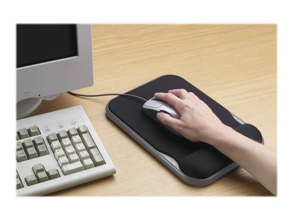 Kensington Sports Contour Gel Mouse Wrist Pad - Musematte med håndleddsstøtte - svart