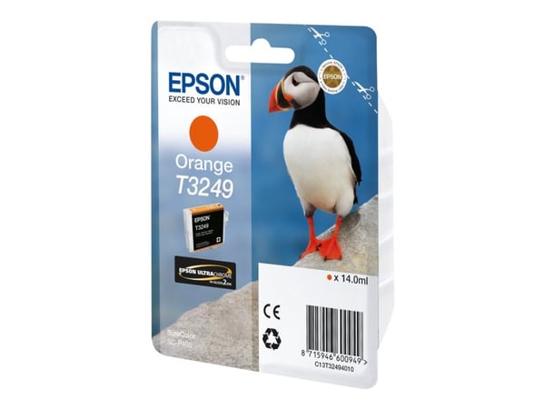 Epson T3249 Orange, Väriainepohjainen muste, 14 ml, 980 sivua, 1 kpl