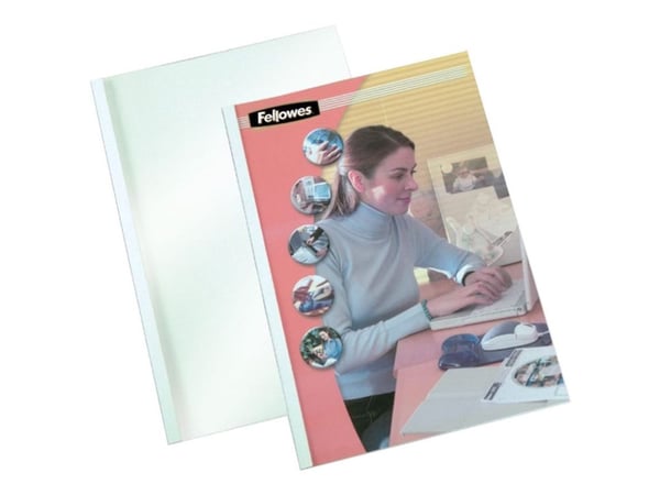 Fellowes - 8 mm - A4 (210 x 297 mm) - 80 ark - 150 mikroner - hvit - 200 g/m² - 100 stk termobindeperm