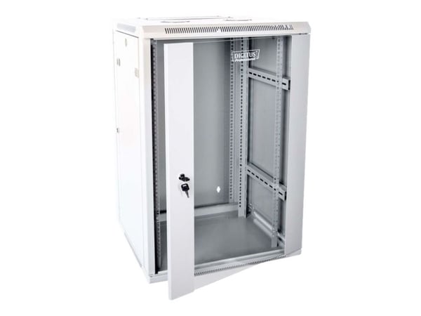 DIGITUS Professional DN-WD19 18U/600 - Skap - veggmonterbar - grå, RAL 7035 - 18U - 19"