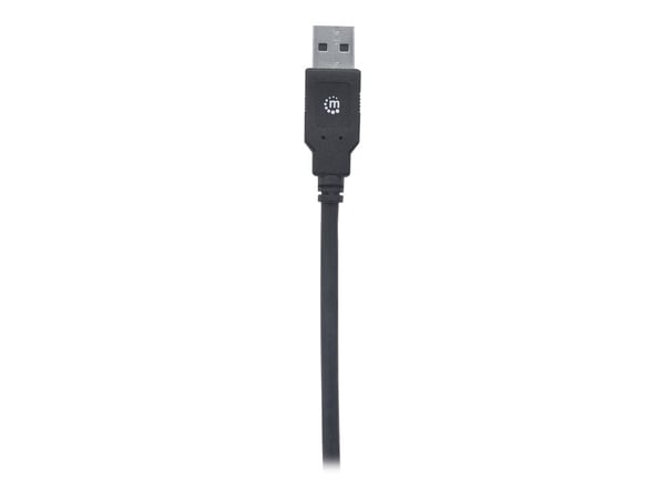 Manhattan USB-C - USB-A kaapeli, 2m, uros - uros, 5 Gbps (USB 3.2 Gen1 aka USB 3.0), 3A (pikalataus), SuperSpeed USB, musta, elinikäinen takuu, pol...