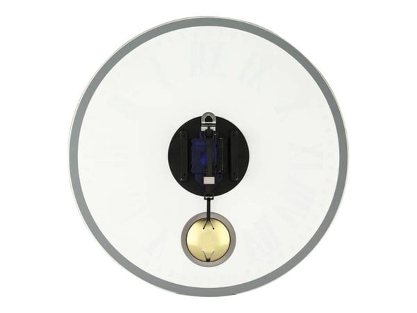 Nextime Romana - Klocka - kvarts - väggmonterbar - 43 cm - offwhite - ram: vit