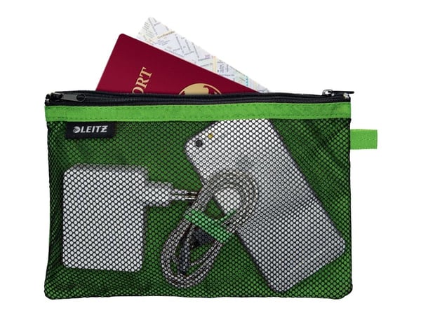 Leitz WOW Travel Large - Pung for passport / medicine / cables / power bank / cosmetic - nylon - grønn
