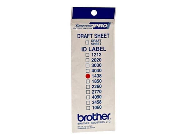 Brother ID1438 - 14 x 38 mm 12 etikett(er) stempel-ID-etiketter - for StampCreator PRO SC-2000, PRO SC-2000USB