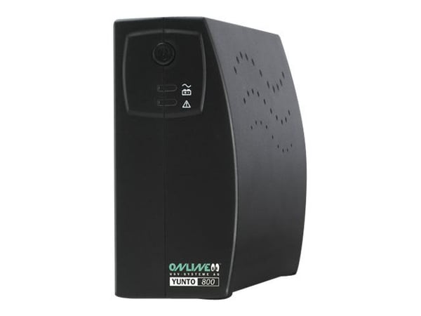 ONLINE Yunto 800 - UPS - AC 230 V - 480 watt - 800 VA - 9 Ah - USB - utgangskontakter: 3