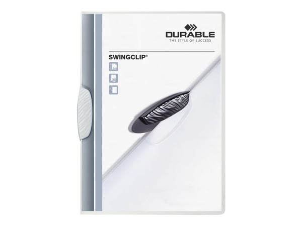 DURABLE SWINGCLIP - Klipsfil - for A4 (210 x 297 mm) - kapasitet: 30 ark - transparent med hvit klips