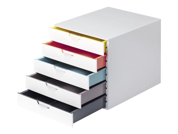 DURABLE VARICOLOR MIX 5 - Skuffskap - 5 skuffer - for ANSI A (Letter) (216 x 279 mm), A4 (210 x 297 mm), C4 (229 x 324 mm), Folio (216 x 330 mm) - ...