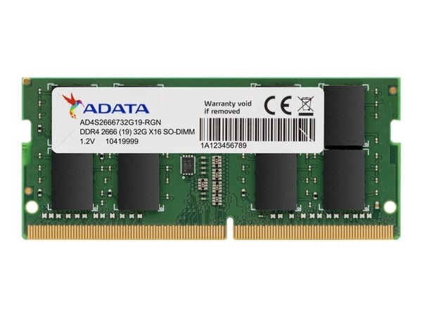 ADATA Premier Series - DDR4 - modul - 32 GB - SO DIMM 260-pin - 3200 MT/s / PC4-25600 - CL22 - 1.2 V - ikke-bufret - ikke-ECC