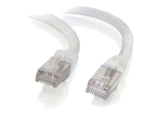 C2G Cat6a Booted Shielded (STP) Network Patch Cable - Koblingskabel - RJ-45 (hann) til RJ-45 (hann) - 30 cm - STP - CAT 6a - formstøpt, uten hindri...