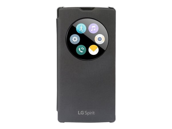 LG QuickWindow CCF-590 - Flipomslag til mobiltelefon - sort - for Spirit H420, H440N; Spirit 4G H440N