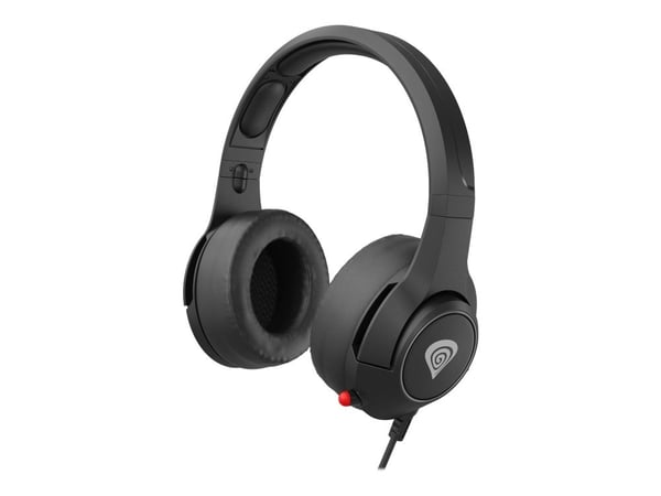 Natec Genesis Argon 600 - Hodesett - on-ear - kablet - svart, rød