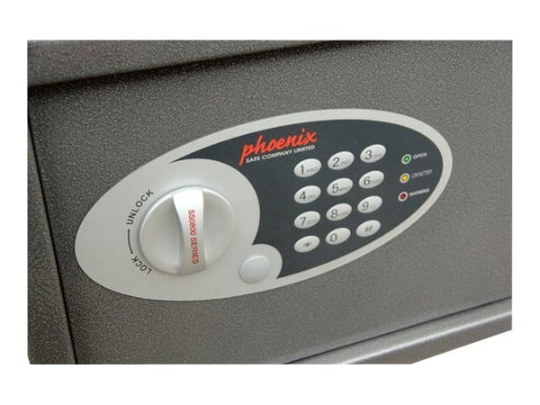 Phoenix Safe Co. SS0801E, Musta, Harmaa, Terästä, 310 mm, 200 mm, 200 mm