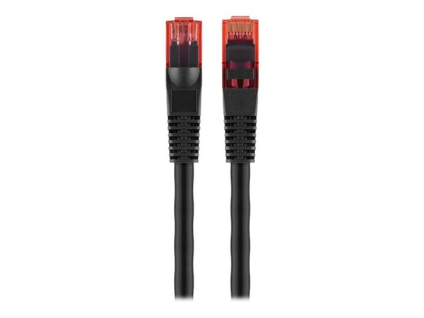 goobay - Koblingskabel - RJ-45 (hann) til RJ-45 (hann) - 60 m - UTP - CAT 6 - med støvel, utendørs, solid - svart