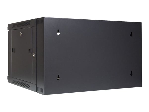 Inter-Tech SMB-6606 - Skap - veggmonterbar - svart, RAL 9005 - 6U - 19"