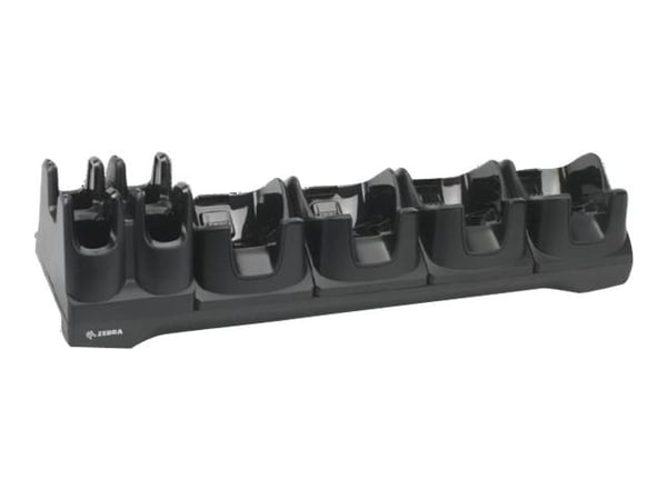 Zebra 4Slot Charge Only Cradle with 4Slot Spare Battery Charger - Håndholdt ladestativ + batterilader - utgangskontakter: 4 - for Zebra TC8000, TC8...