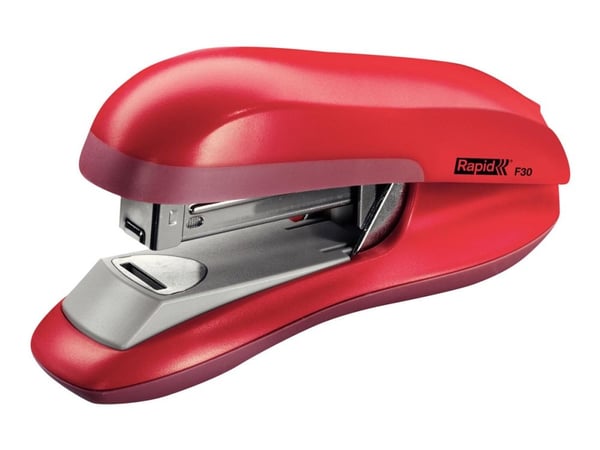 Rapid Fashion F30 - Stiftemaskin - 30 ark / 3 mm - 24/6, 26/6 - ABS-plast, metall - rød