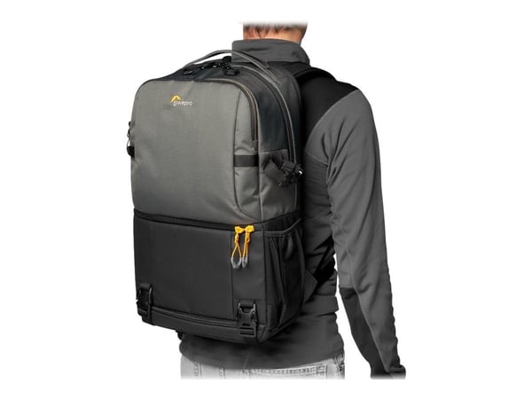 Lowepro Fastpack BP 250 AW III - Ryggsekk for kamera med linser og nettbrett/notebook - PU-belagt stoff - grå - 13"